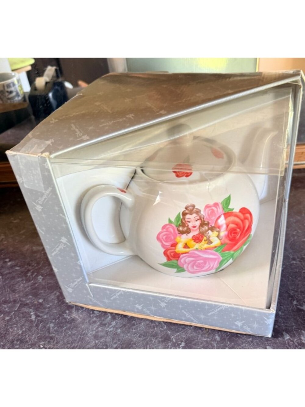 Walt Disney World Exclusive Ceramic Beauty & The Beast Princess Belle Teapot NOB - Picture 6 of 9